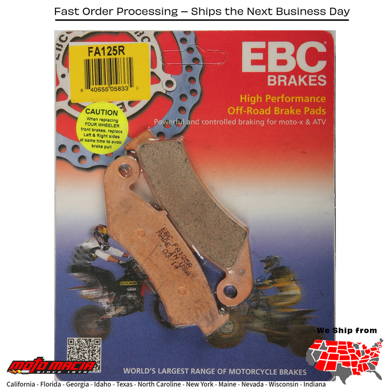 Brake Pads Honda Cr500r 1987-1994 Xr600r 1988-1992 Xr250l 1991- more