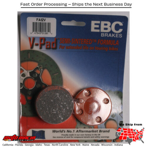 Brake Pads V-Series Honda Cb750k 1970-1976 Cb450k 1970-1971