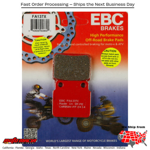 Brake Pads Arctic Cat 400 Dvx 2004-2008 Ts 2006-2007 Kaw