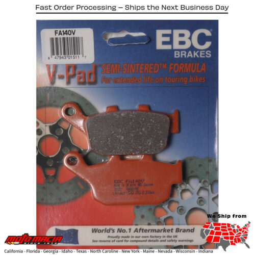 Brake Pads V-Series Honda Ctx700d 2014-2017 Ctx700nd 2014-2015 more