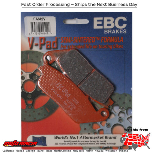 Brake Pads V-Series Suzuki Gw250f 2015-2015 Honda Cbr650f 2014-2018