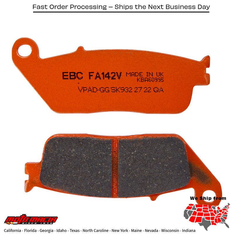 Brake Pads V-Series Suzuki Gw250f 2015-2015 Honda Cbr650f 2014-2018 - Image 2