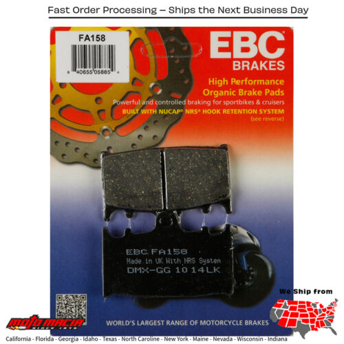 Brake Pads Kawasaki Klz1000 Versys 2015-2016 Suzuki Gsx1250fa 2011-2012
