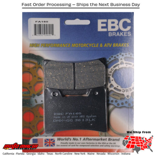 Brake Pads Yamaha Vmx1200 V-Max 1993-2007 Yzf600r 1995-1996 F more