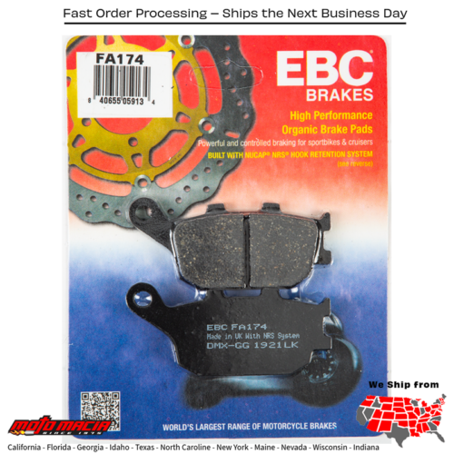 Brake Pads Yamaha Fz-07 2015-2017 Suzuki Gsx-S1000 2016-2024