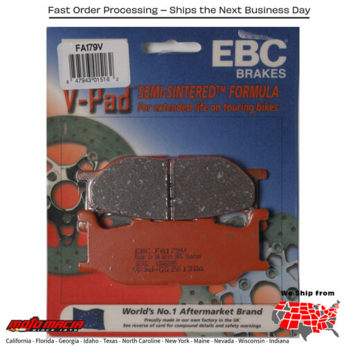 Brake Pads V-Series Yamaha Xvs65a V-Star 650 Classic 1998-2010