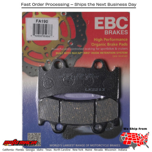 Brake Pads Triumph Daytona 900 Super III 1994-1997 Yamaha YZF750R 1993-1996