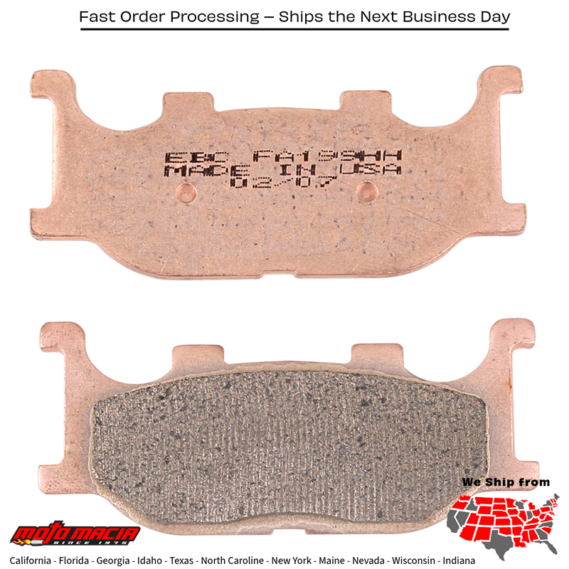Brake Pads Yamaha Xvs13ctf V-Star 1300 Deluxe 2013-2013 Fzs600 Fz6r - Image 2
