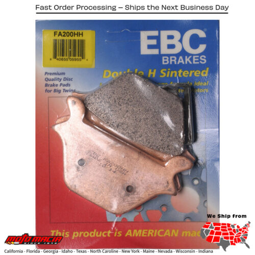 Brake Pads Fa200hh Double-H Sintered Harley-Davidson Fxr Super Glide 1987-1