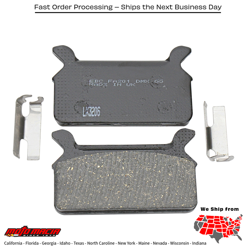 Brake Pads Fa201 Organic Harley-Davidson Flhr Road King 1994-1999 - Image 2