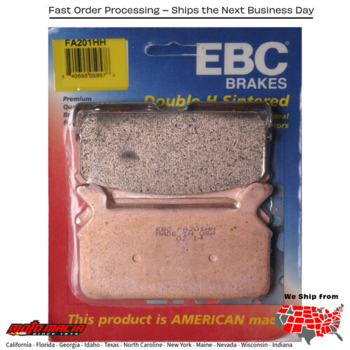 Brake Pads Fa201hh Double-H Sintered Harley-Davidson Flhr Road King 1994-19