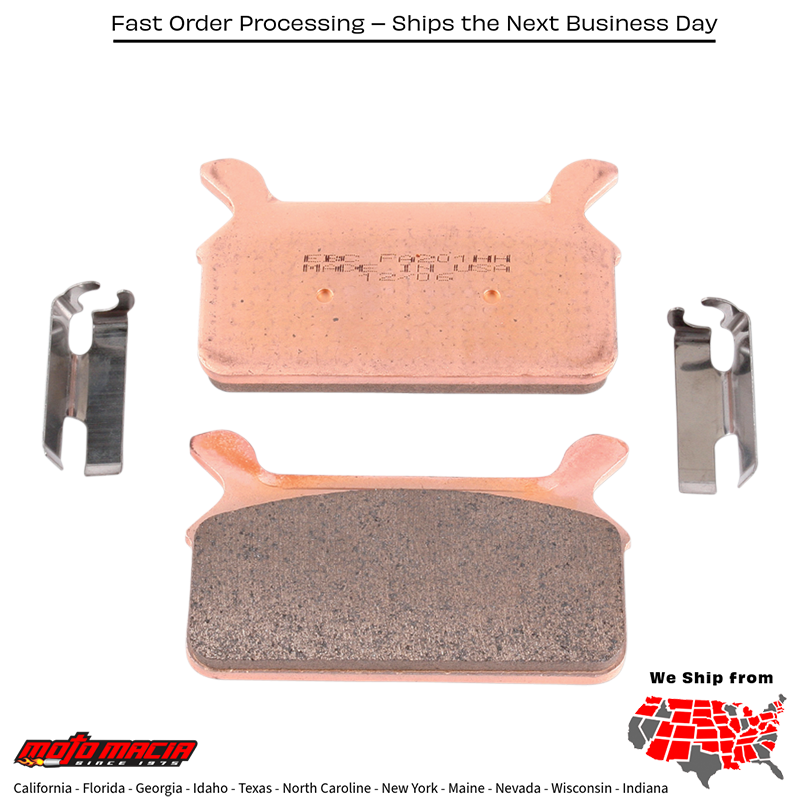 Brake Pads Fa201hh Double-H Sintered Harley-Davidson Flhr Road King 1994-19 - Image 2
