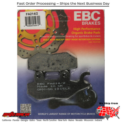 Brake Pads Triumph America Lt 2014-2015 Bonneville 865 2007-2015