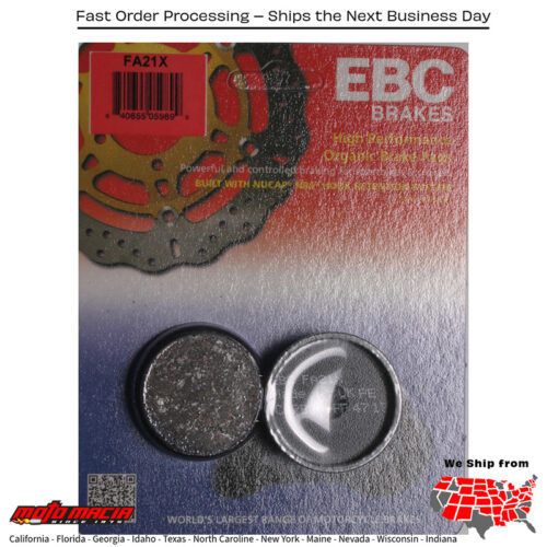 Brake Pads Yamaha Yfm350fw Big Bear 4wd [Sra] 1987-1995 Yfm350er Mot