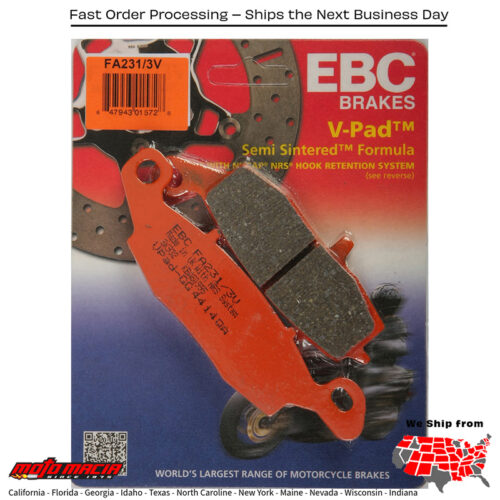 Brake Pads V-Series Kawasaki VN1600A Vulcan 1600 Classic 2003-2008