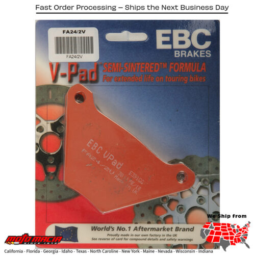 Brake Pads Fa24/2v V-Series Harley Davidson Fxr Super Glide 1982-1983