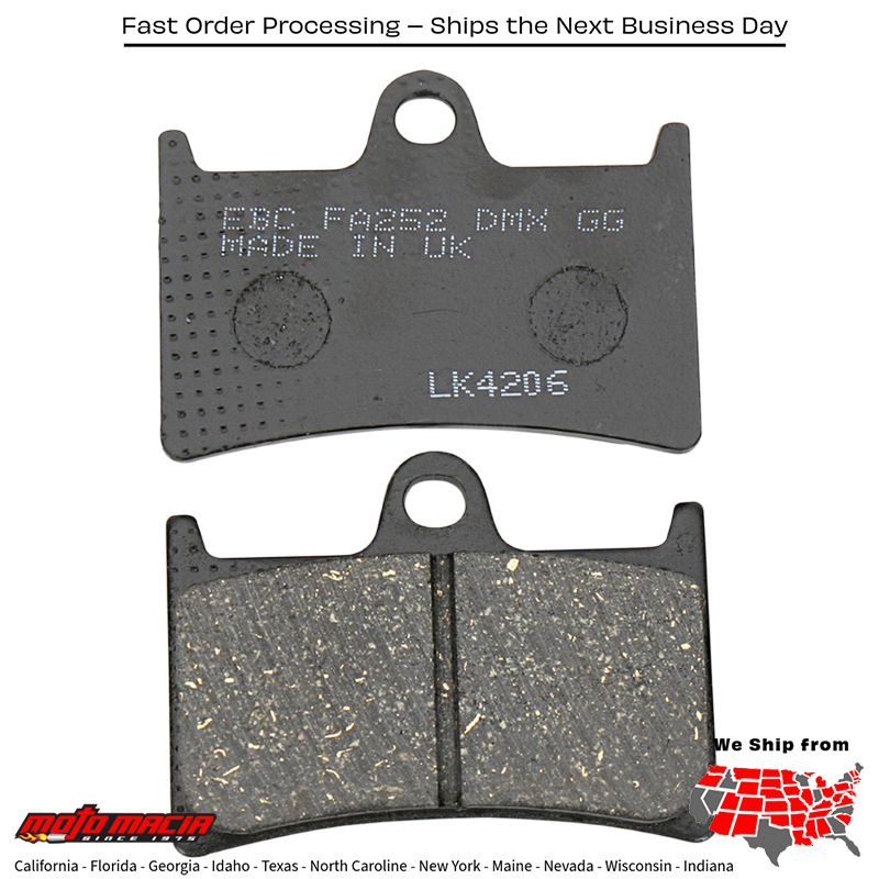 Brake Pads Yamaha Xv19c Raider 2008-2016 Xv19cs S 2008-2015 - Image 2