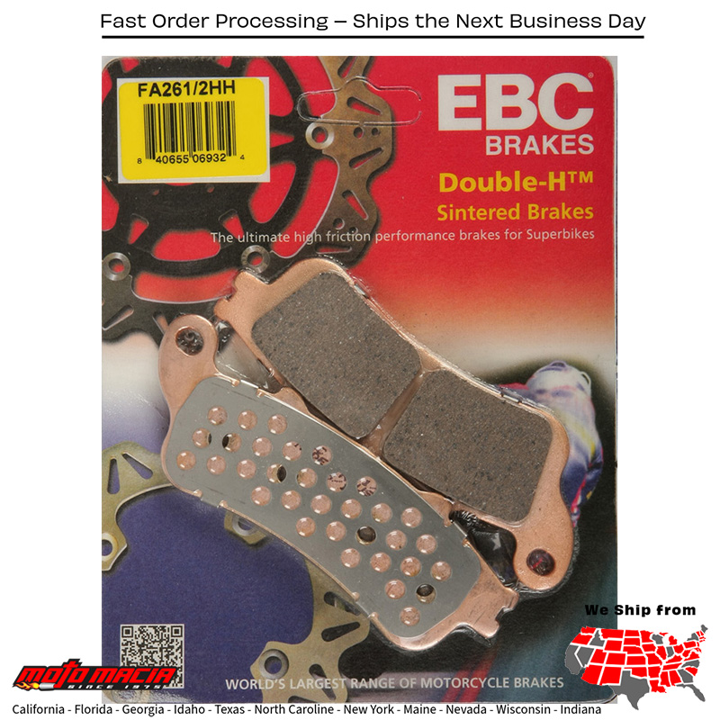 Brake Pads Honda Vt1300cta Interstate Abs 2010-2015 Gl1800b F6b 2013- more