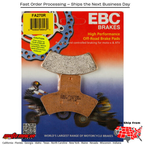Ebc Brakes Offer A Full Line Of Brake Pads And Brake Shoes For Most Street And Dirt Bikes And Atvs. Brake Pads Mpn: Fa270r