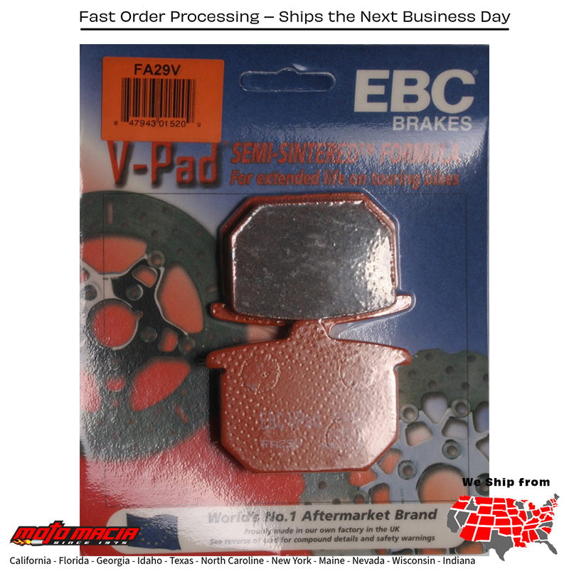 Brake Pads V-Series Honda Gl1100 Gold Wing 1980-1983 Gl1100a Win more