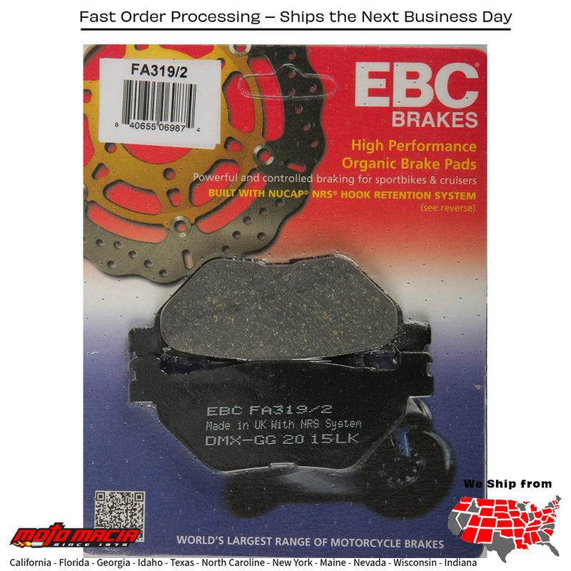 Brake Pads Yamaha Xv19cb Raider Bullet Cowl 2015-2015 Xvs95cr Bolt C