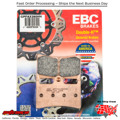 Gpfax Brake Pads Race Only Yamaha Yzf-R1m 2015-2020 Yzf-R1s 2016-2020