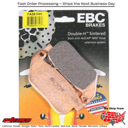 Brake Pads Fa381hh Double-H Sintered Harley-Davidson Xl883n Iron 883 2009-2