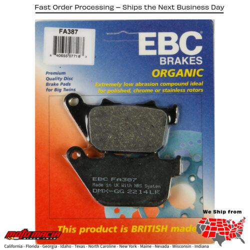 Brake Pads Fa837 Organic Harley-Davidson Xr1200x 2011-2012