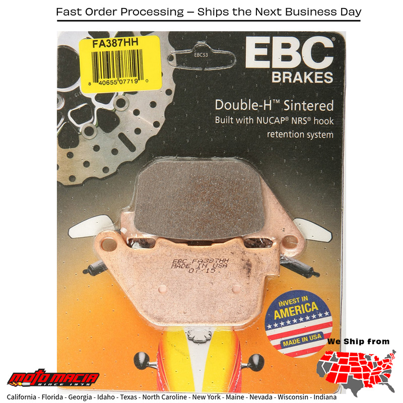 Brake Pads Fa837hh Double-H Sintered Harley-Davidson Xr1200x 2011-2012