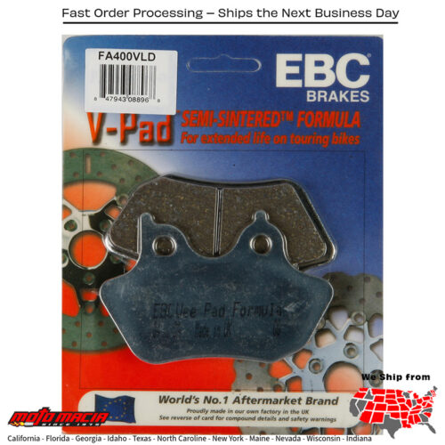 Brake Pads Fa400vld V-Series Chrome Harley-Davidson Flstc Softail Heritage