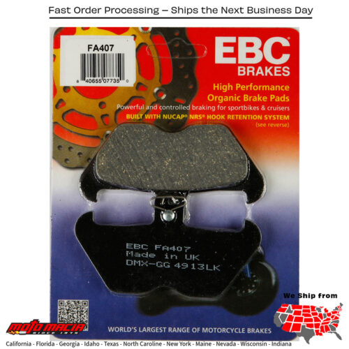 Brake Pads Bmw R1100r 1994-2001 R1100rt Se 2000-2000 K1100lt 1992-1