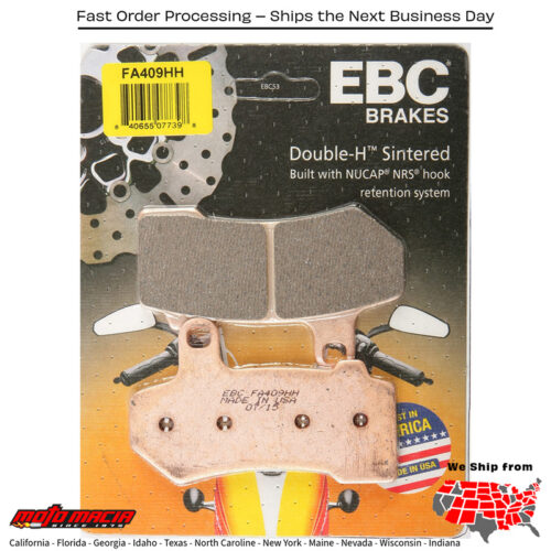 Brake Pads Fa409hh Double-H Sintered Harley-Davidson Flhtcul Electra Glide