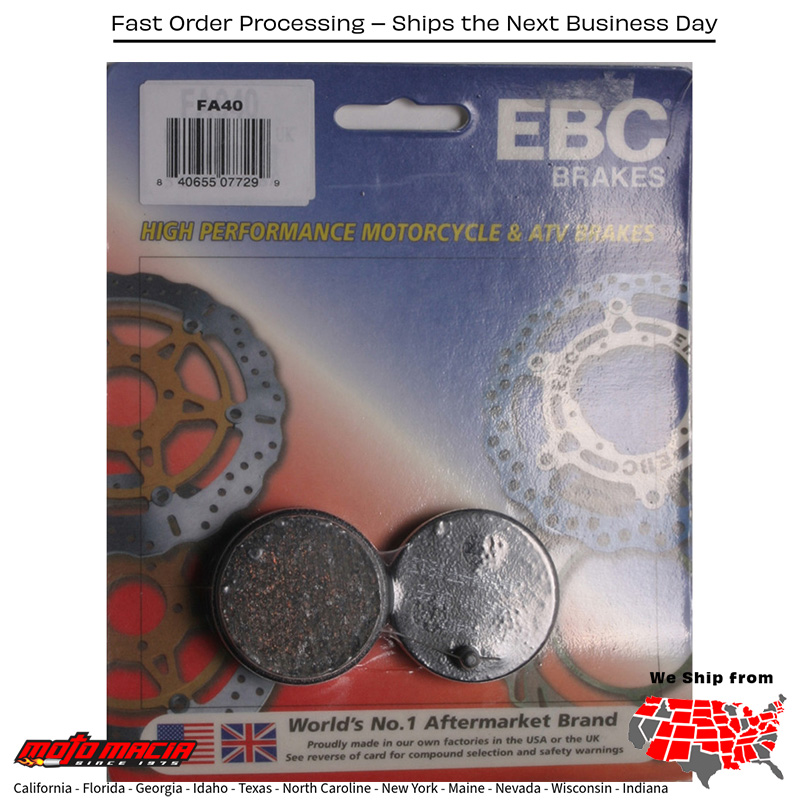 Brake Pads Honda Cb125s 1976-1978 Fl250 Odyssey 1977-1984 Polaris Cyc