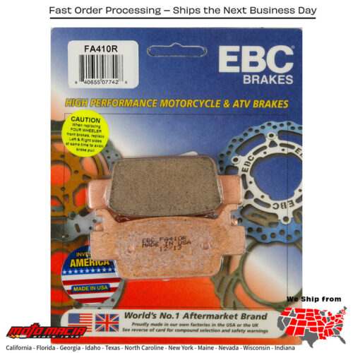 Brake Pads Honda Trx680fa Rincon [Irs] 2006-2015 Trx500fa Rubicon [Sr]