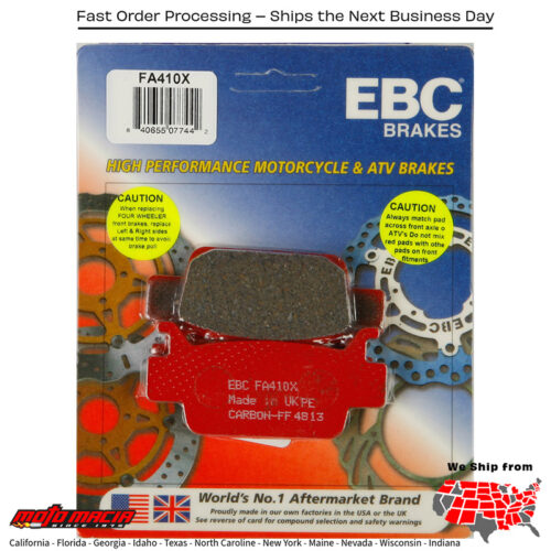 Brake Pads Honda Trx680fa Rincon [Irs] 2006-2015 Trx500fa Rubicon [Sr]