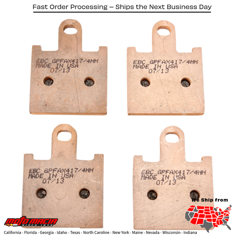 Gpfax Brake Pads Race Only Kawasaki Zx600 Ninja Zx-6r 2007-2012 - Image 2