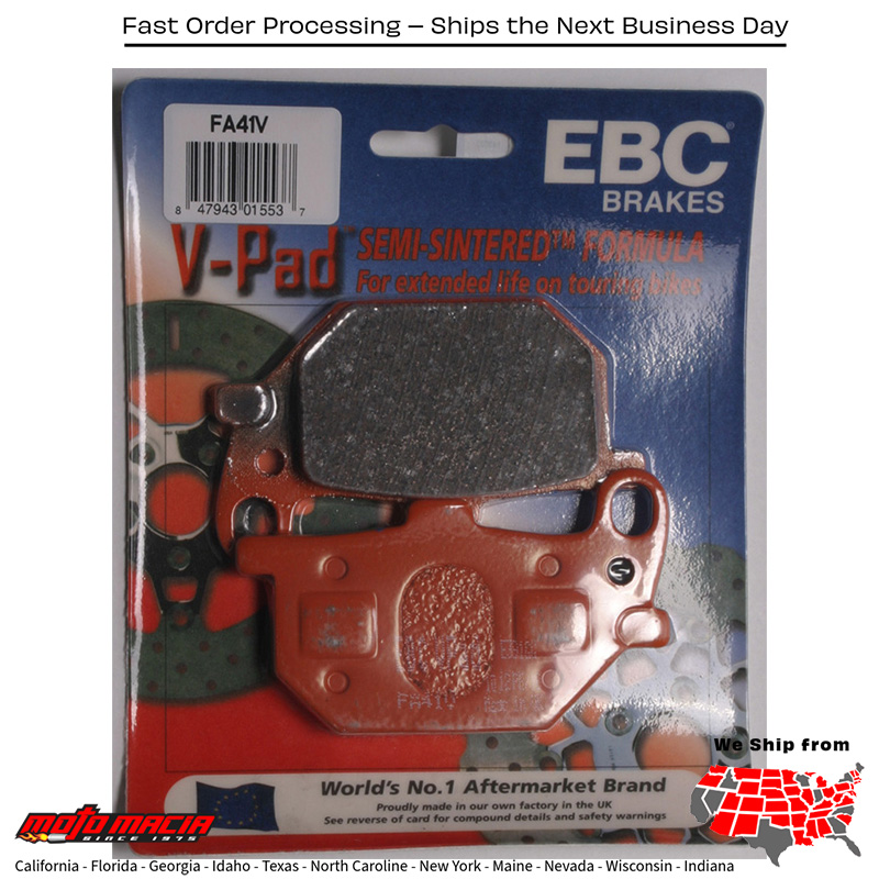 Brake Pads V-Series Yamaha Xj1100 Maxim 1982-1982 Xs400s Special 198