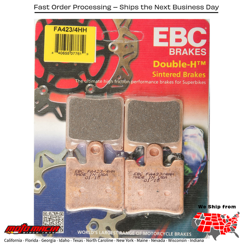 Brake Pads Triumph Trophy Se 1215 2013-2015 Yamaha Fjr1300es 2014-2018 Suzuki