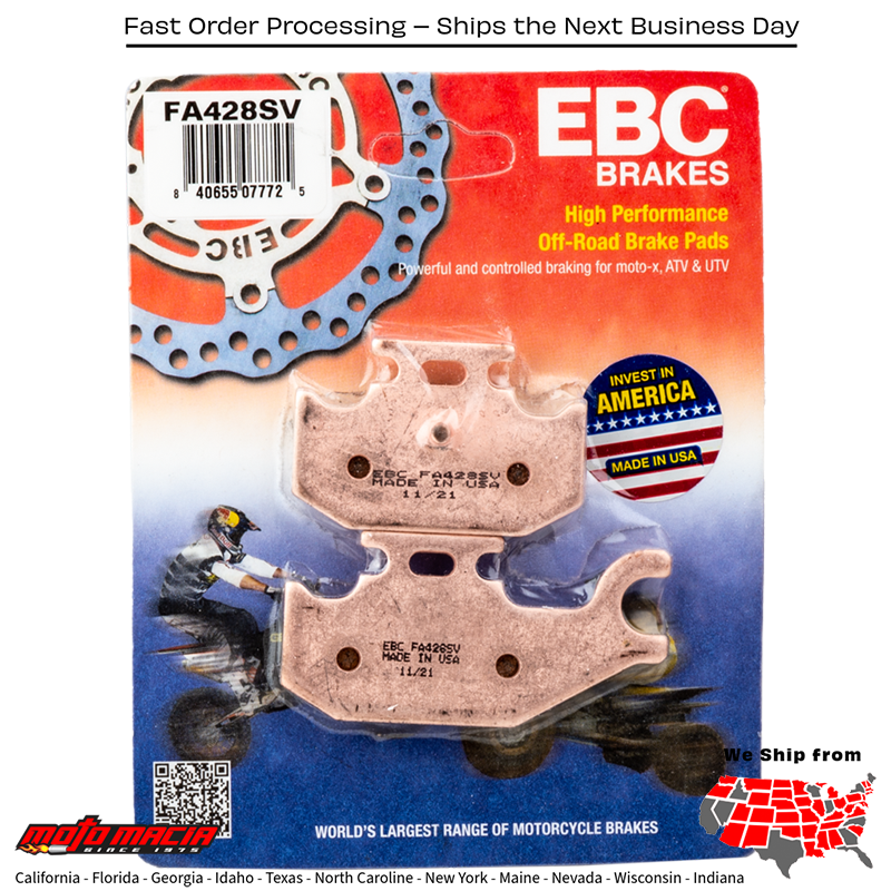 Brake Pads Yamaha Yxr450f Rhino 450 2006-2009 Yxr660f Rhino 660 2004-2007