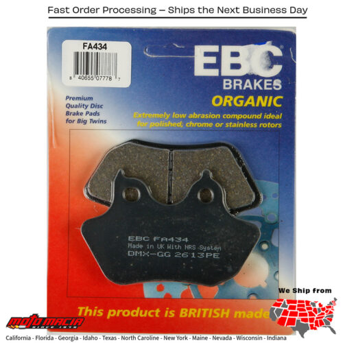 Brake Pads Fa434 Organic Harley Davidson Flstfse Cvo Softail Fat Boy 2006-2 more