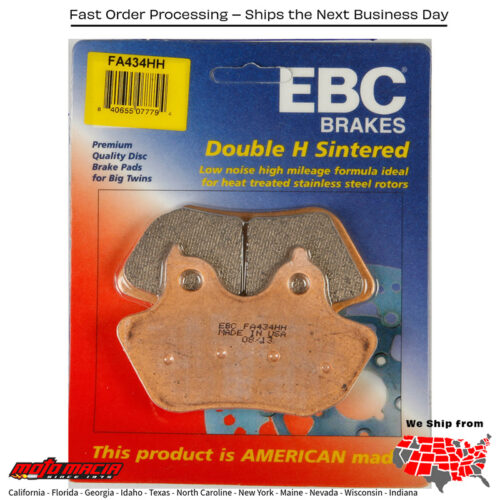 Brake Pads Fa434h Double-H Sintered Harley Davidson Flstfse Cvo Softail Fat Boy