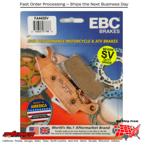 Brake Pads Yamaha Yfm700g Grizzly Fi 4wd [Irs] 2008-2015 Yfm700f Gri