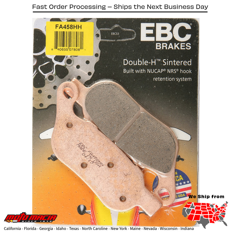 Brake Pads Fa458hh Double-H Sintered Harley-Davidson Flss Softail Slim S 20 more