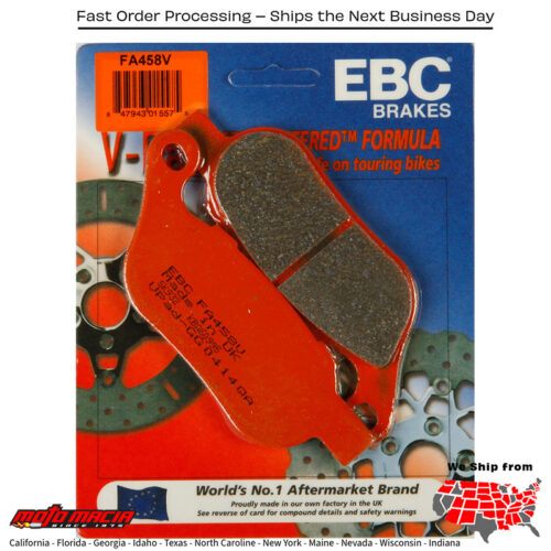 Brake Pads Fa458v V-Series Harley-Davidson Flss Softail Slim S 2016-2016