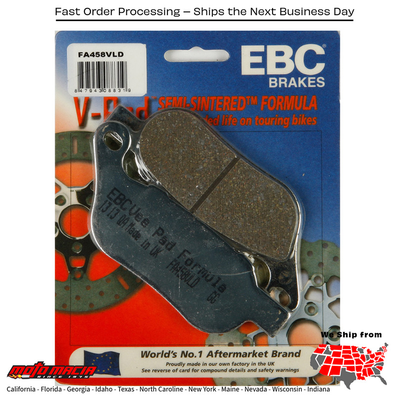 Brake Pads V-Series Chrome Harley-Davidson FLSS Softail Slim S 2016