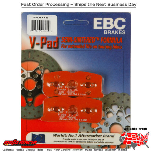 Brake Pads V-Series Can-Am Spyder Rs 2008-2012 Rs-S 2010-2012