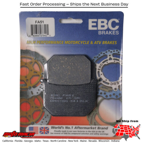 Brake Pads Suzuki Gn250 1988-1988 Gs450l 1980-1988 Gv1200 Mad more