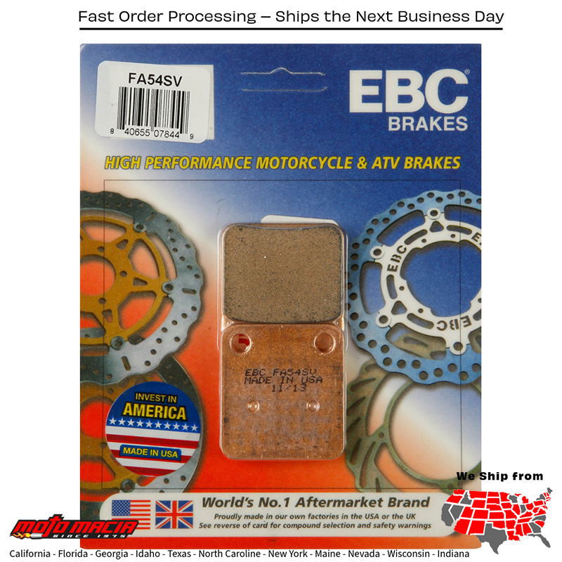 Brake Pads Suzuki Dr200s 2015-2016 Kawasaki Z125 Pro 2017-2017 Yamaha Yfm12