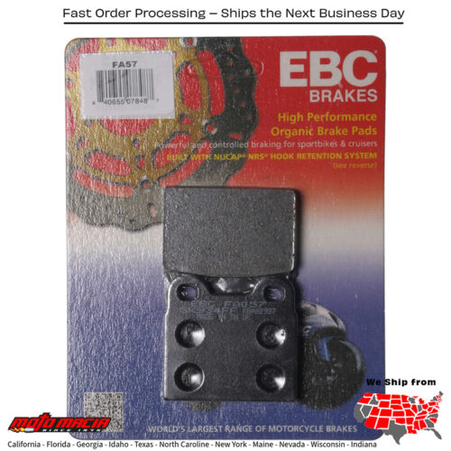 Brake Pads Fa57 Organic for BMW R65 1980-1985 R45 1978-1985 R65ls 1981-1985