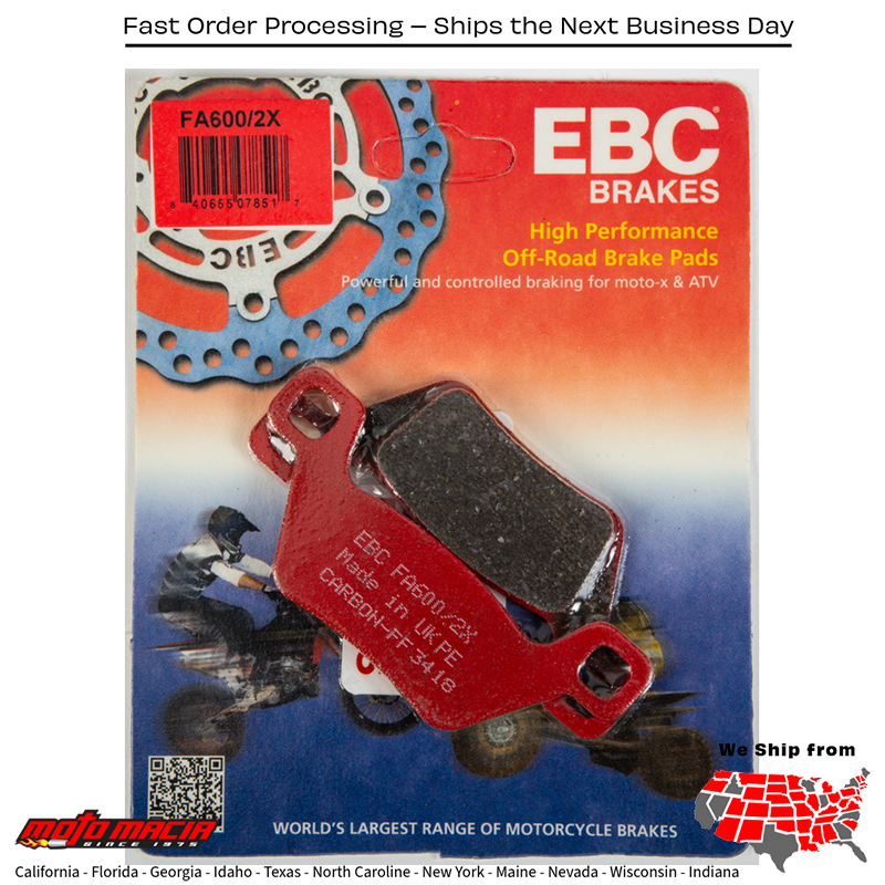 Brake Pads Fa600/2x Carbon X Series Kymco Mxu 700i 2014-2016 500